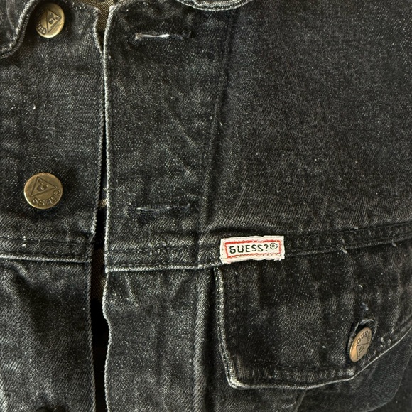 Vintage Guess - Black Denim Jacket - Picture 3 of 4